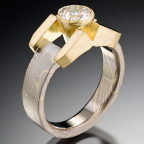 Contemporary Cathedral Setting with .75 Carat Diamond
